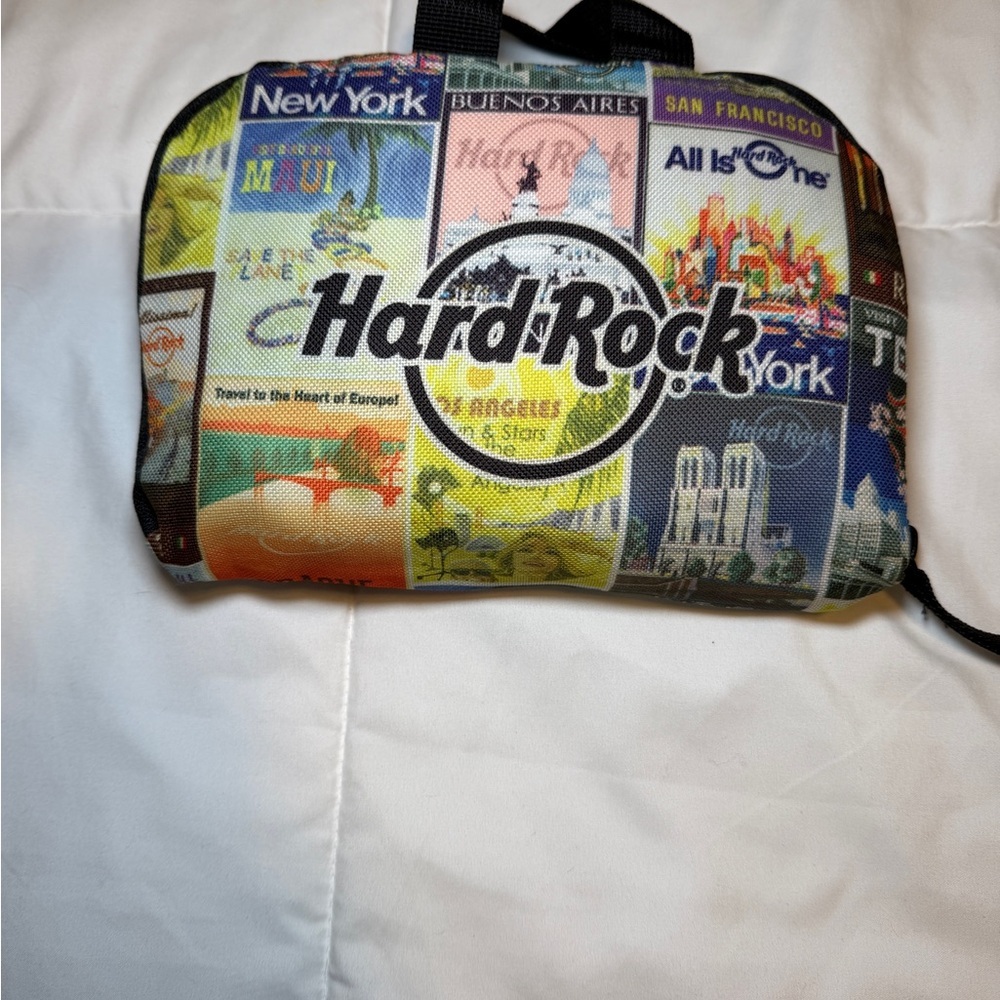 Hard Rock Cafe postcard foldable backpack
